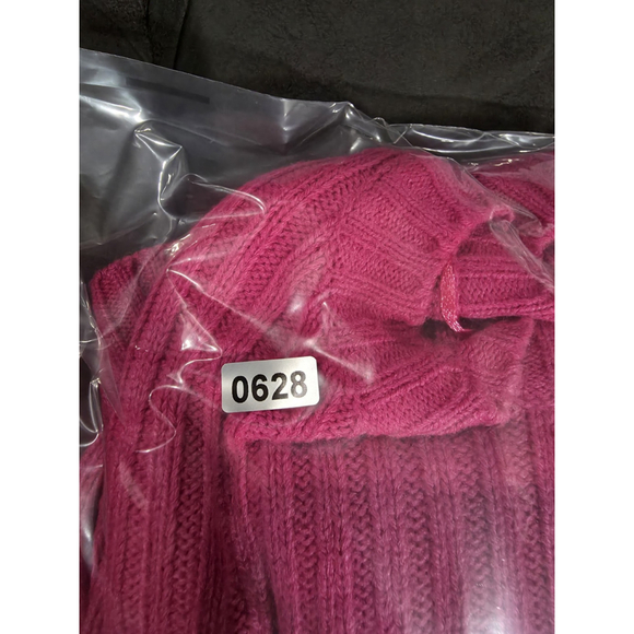 UK2LA Hot Pink Long Sleeve Crop Top Sweater Women's Size XL - Picture 7 of 7